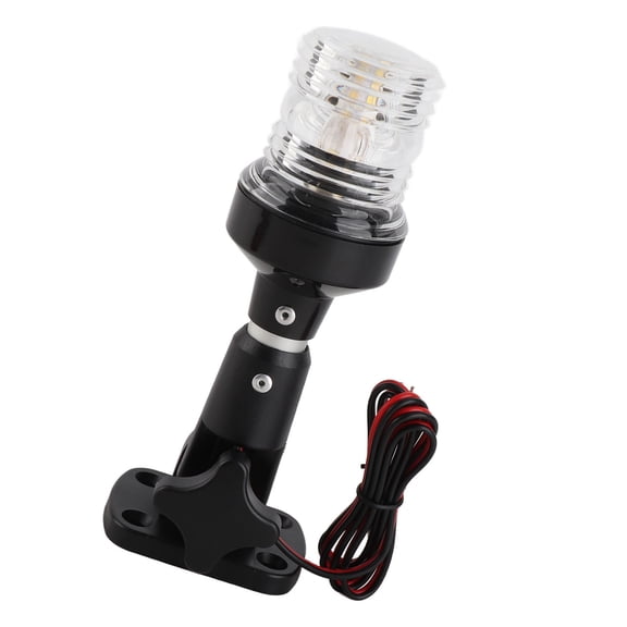 6 Inch Folding Anchor Light All Round 360 Degree LED Marine Navigation Boat Stern Light 3NM Visibility IP66 Waterproof Stern Lamp with 5m Extension Cord for Fishing Sailboat Pontoon Yacht
