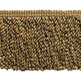 thumbnail image 1 of 6 Inch Fringe Woven Bullion Fringe Trim #BFMLT6-RN, Biscotti Beige Multicolor #PR16 (Dark Beige, Dark Red, Pure Black), 18 Yards, 1 of 2