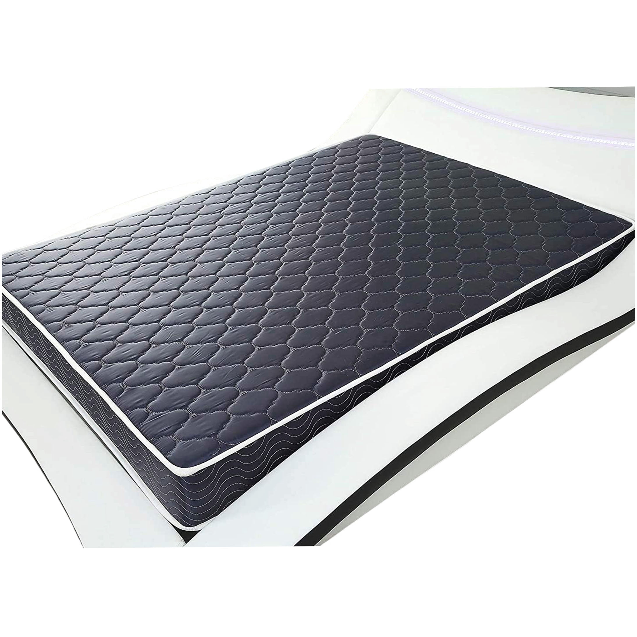 6 Inch Full Size Mattress, Waterproof & Breathable Cooling Foam Bed, High-Density Support, Navy Blue Quilted Cover, Compressed Packaging