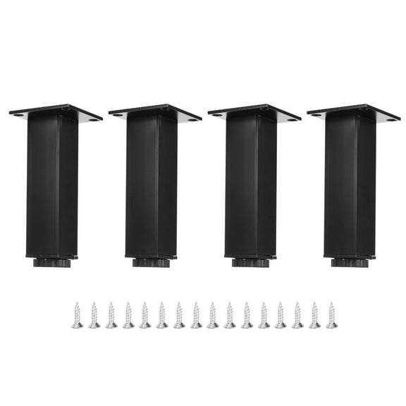 6 Inch Furniture Leg, Adjustable Table Legs, Metal Cabinet Legs Extension for Table, Sofa,Set of 4