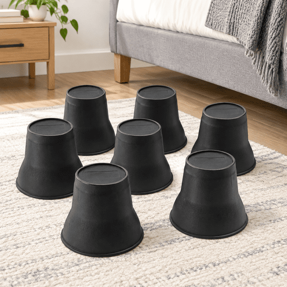 6-Inch Furniture Risers, 8-Pack for Beds, Sofas, and TV Stands