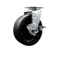 thumbnail image 1 of 6 Inch Glass Filled Nylon Swivel Caster with Roller Bearing and Brake SCC, 1 of 2