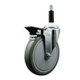 thumbnail image 1 of 6 Inch Gray Poly Swivel 7/8 Inch Expanding Stem Caster with Brake SCC, 1 of 2