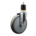 thumbnail image 1 of 6 Inch Gray Poly Wheel Swivel 1-7/8 Inch Expanding Stem Caster SCC, 1 of 2
