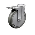 thumbnail image 1 of 6 Inch Gray Polyurethane Wheel Bolt Hole Caster with Total Lock Brake SCC, 1 of 2