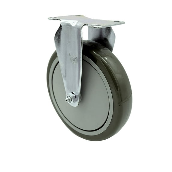 6 Inch Gray Polyurethane Wheel Rigid Top Plate Caster Service Caster Brand