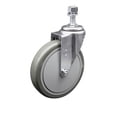 thumbnail image 1 of 6 Inch Gray Polyurethane Wheel Swivel ½ Inch Threaded Stem Caster SCC, 1 of 2