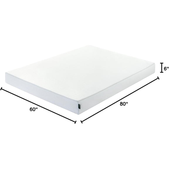 6 Inch Green Tea Cooling Memory Foam Mattress [New Version], Queen, Fiberglass Free, Medium Firmness, Cooling Gel Foam, Certified Safe Foams & Fabric, Mattress in A Box