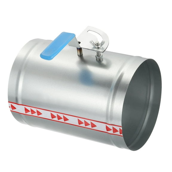 6 Inch HVAC Duct Damper Manual Volume Backdraft Damper Airflow Ducting Control Valve Silver/Blue