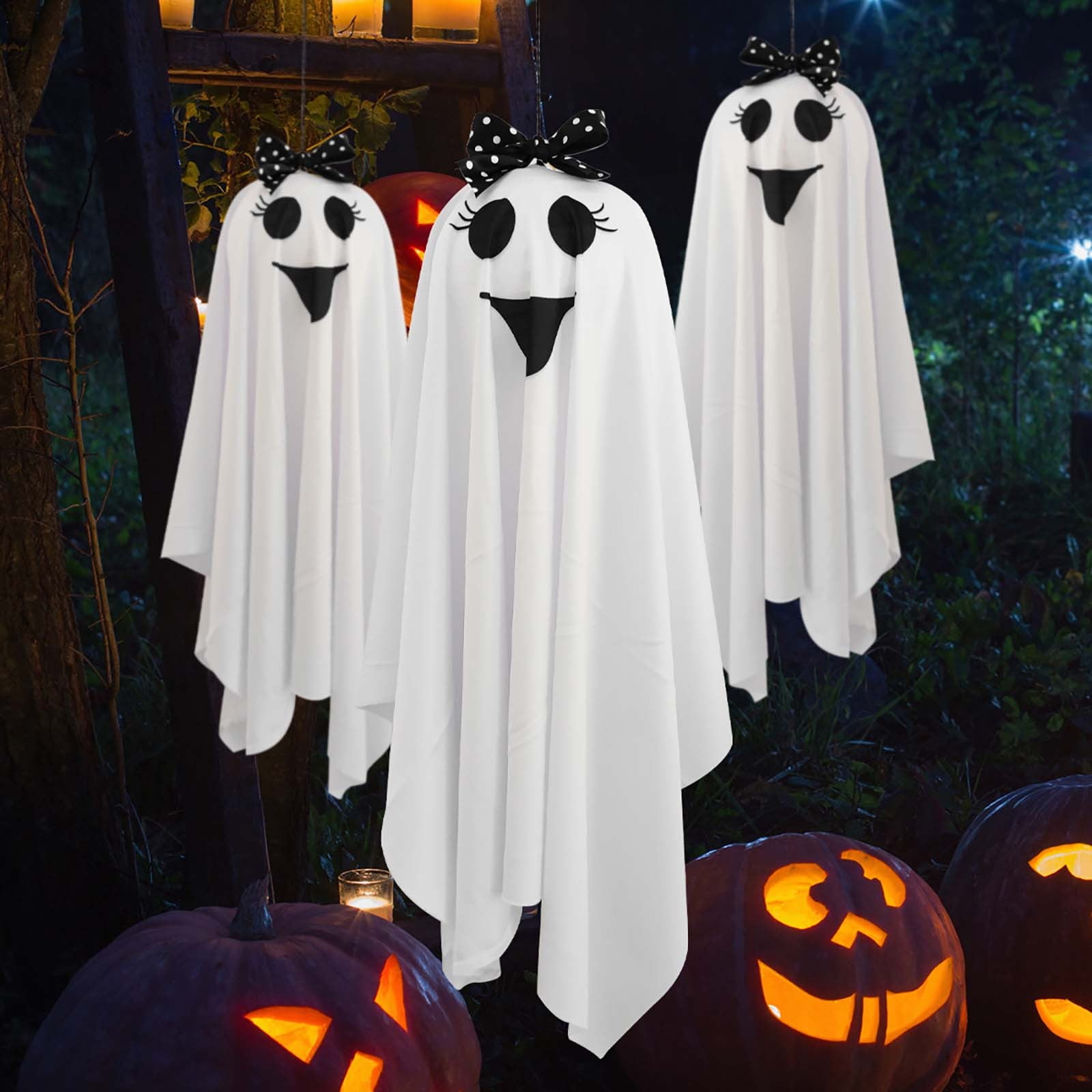 6 Inch Halloween Ghosts Indoor & Outdoor,Spooky Ghost Hanging Ghost ...