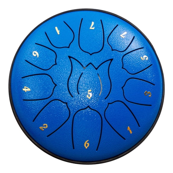 6-Inch Hand Drum | 11-Tone Steel Tongue Drum for Kids & Adults | Lightweight Carbon Steel Percussion Instrument | Emotional Music Therapy | Portable Practice Size | Solo or Ensemble Use