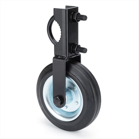 6 Inch Heavy Duty Gate Caster Wheel Kit, Swing Support Roller for Chain Link Fence Gates, Black