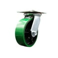 thumbnail image 1 of 6 Inch Heavy Duty Green Poly on Cast Iron Swivel Caster with Ball Bearing SCC, 1 of 2