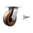 thumbnail image 1 of 6 Inch Heavy Duty High Temp Phenolic Caster with Roller Bearing and Swivel Lock, 1 of 2