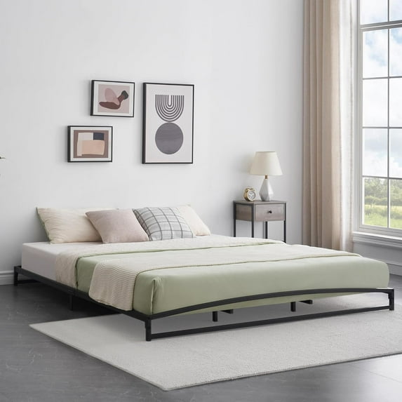 6 Inch Heavy Duty Metal Platform Bed Frame Low Profile, Mattress Foundation, No Box Spring Needed