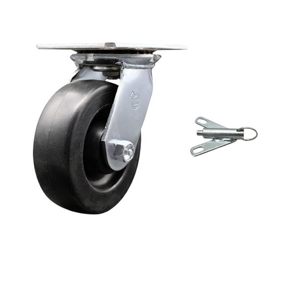 6 Inch Heavy Duty Polyolefin Caster with Ball Bearing and Swivel Lock SCC