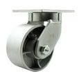 thumbnail image 1 of 6 Inch Heavy Duty Red Semi Steel Cast Iron Wheel Swivel Caster with Swivel Lock, 1 of 2