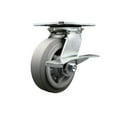 thumbnail image 1 of 6 Inch Heavy Duty Thermoplastic Rubber Caster with Ball Bearing and Brake SCC, 1 of 2