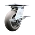thumbnail image 1 of 6 Inch Heavy Duty Thermoplastic Rubber Caster with Roller Bearing and Brake SCC, 1 of 2