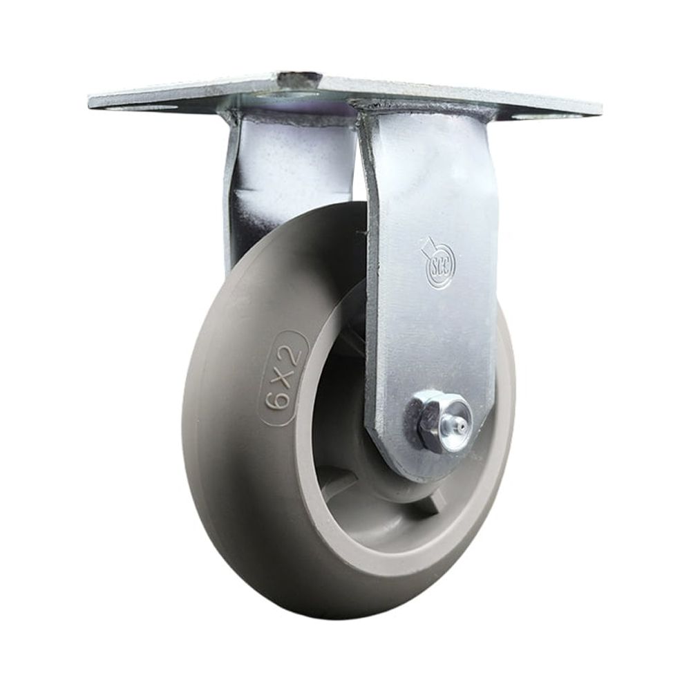 6 Inch Heavy Duty Thermoplastic Rubber Rigid Caster with Roller Bearing ...