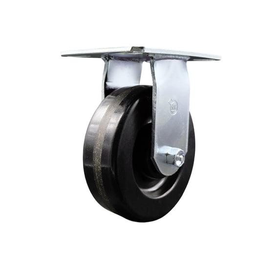 6 Inch Heavy Duty Top Plate Phenolic Rigid Caster with Roller Bearing SCC