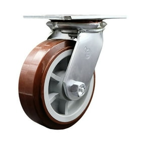 6 Inch Heavy Duty Top Plate Polyurethane Swivel Caster with Roller Bearing SCC