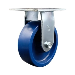 6 Inch Heavy Duty Top Plate Solid Poly Rigid Caster with Roller Bearing SCC