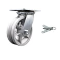 thumbnail image 1 of 6 Inch Heavy Duty V Groove Semi Steel Caster with Roller Bearing and Swivel Lock, 1 of 2