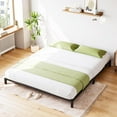 thumbnail image 1 of 6 Inch High Full Bed Frame No Box Spring Needed, Heavy Duty Metal Platform Bed Frame Full Size for Bedroom Easy Assembly, Noise Free, Black, Full, 1 of 8