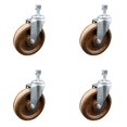 thumbnail image 1 of 6 Inch High Temp Phenolic Wheel Swivel 10mm Threaded Stem Caster Set SCC, 1 of 2