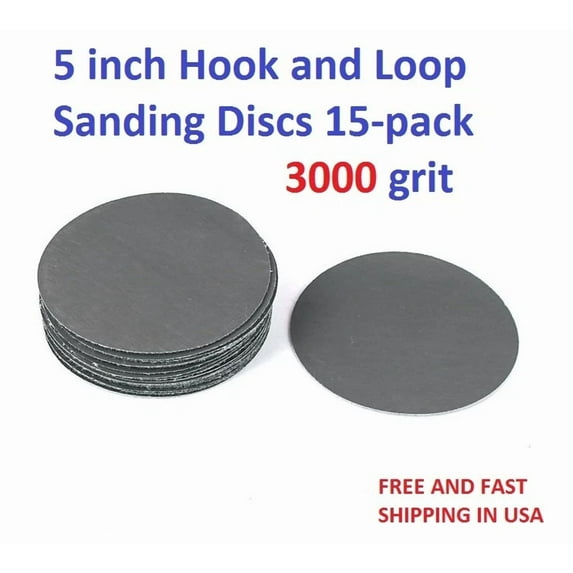 6 Inch Hook And Loop Sanding Discs 15-Pack 3000 Grit
