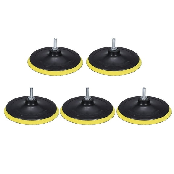 6 Inch Hook and Loop Sanding Disc Pads M14 Shank PP Drill Sanding Attachment - Yellow + Black 5 Set 10pcs