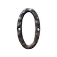 thumbnail image 1 of 6 Inch House Numbers, Cast Iron Metal Home Address Number, Heavy Duty & Sturdy, Unique Hammered Look, Number 0, 1 of 6