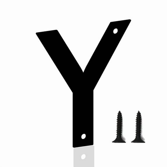 6 Inch House Numbers Letters, Black House Address Letters, Outdoor Mailbox Numbers, Modern Metal Address Number Letter for Homes, Apartments, Farms, Outside (Y)