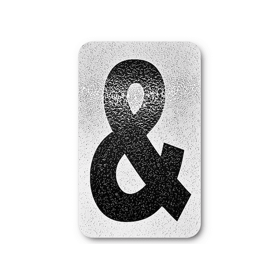 6 Inch Individual Symbols for Mailbox, House, Office, Apartment, Easy Peel & Stick, Highly Reflective Aluminum Curb Sign Ampersand (&) Indoor/Outdoor, Perfect for Every Home Decor DIY Stickers
