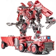 6 Inch KO Heavy Transport Truck Articulated Figurine, Flexible Multi-Joint Mechanical Robot Household Display Statue