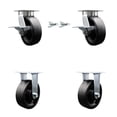 thumbnail image 1 of 6 Inch Kingpinless Glass Filled Nylon Caster Set 2 Brakes/Swivel Locks 2 Rigid, 1 of 2