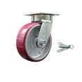 thumbnail image 1 of 6 Inch Kingpinless Poly on Aluminum Wheel Swivel Caster with Swivel Lock SCC, 1 of 2
