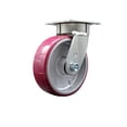 thumbnail image 1 of 6 Inch Kingpinless Poly on Aluminum Wheel Swivel Top Plate Caster Service Caster, 1 of 2