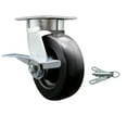 thumbnail image 1 of 6 Inch Kingpinless Polyolefin Wheel Swivel Caster with Brake and Swivel Lock SCC, 1 of 2