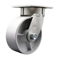 thumbnail image 1 of 6 Inch Kingpinless Semi Steel Wheel Swivel Top Plate Caster Service Caster Brand, 1 of 2