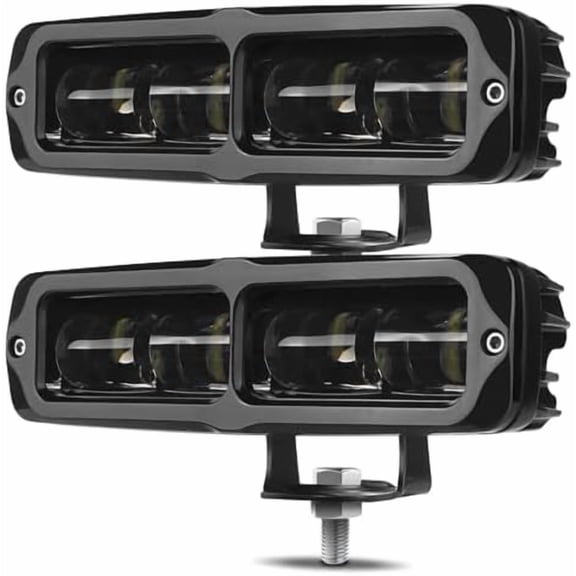 6 Inch LED Light Bar, 2PCS 6000LM Spot Slim Light Pods With Cutoff Line, Off Road LED Driving Fog Reverse Backup Light Bar For Truck Pickup Car SUV UTV ATV Motorcycle