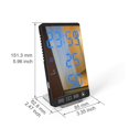 6 Inch LED Mirror Alarm Clock Touch Button Wall Digital Clock Time