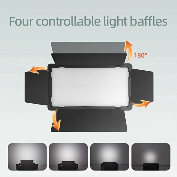 6-Inch LED Square Ring Clip Light with RGB Colors USB Rechargeable, Adjustable Brightness, Flexible Clip for Phones, Cameras, Laptops, and Tablets, ABS Material, Low Voltage Operation