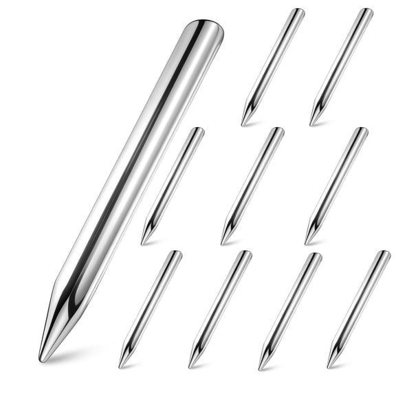 6 Inch Lab Spatula, 10pcs Stainless Steel Micro Scoop with Rounded Pointed Ends, Metal Bead Scoop for Mixing Powders and Pastes, Laboratory Sampling Tool