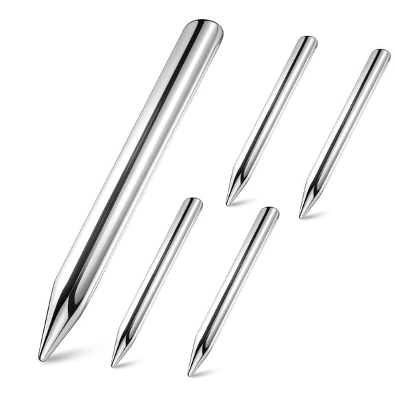 6 Inch Lab Spatula, 5pcs Stainless Steel Micro Scoop with Rounded Pointed Ends, Metal Bead Scoop for Mixing Powders and Pastes, Laboratory Sampling Tool, 5pcs