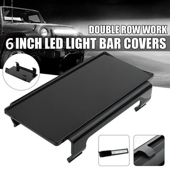 6 Inch Led Work Light Bar Black Lens Cover Double Row For Off-Road SUV Truck ATV Car Spotlight Hood Accessory