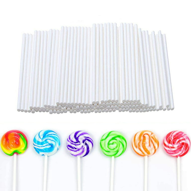 Weststone - 100pcs 6 Lollipop Sticks + 100 Poly Bags + 100 Bright