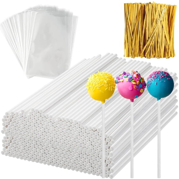 6 Inch Lollipop & Treat Sticks Kit with Bags and Twist Ties