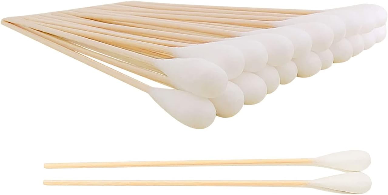 6 Inch Long Cotton Swabs,Large Cotton Buds with Bamboo Handle for Dogs, Specifically Designed for Dogs,Professional Big Cotton SwabsDogs Ears Large Cotton Swabs 400pcs